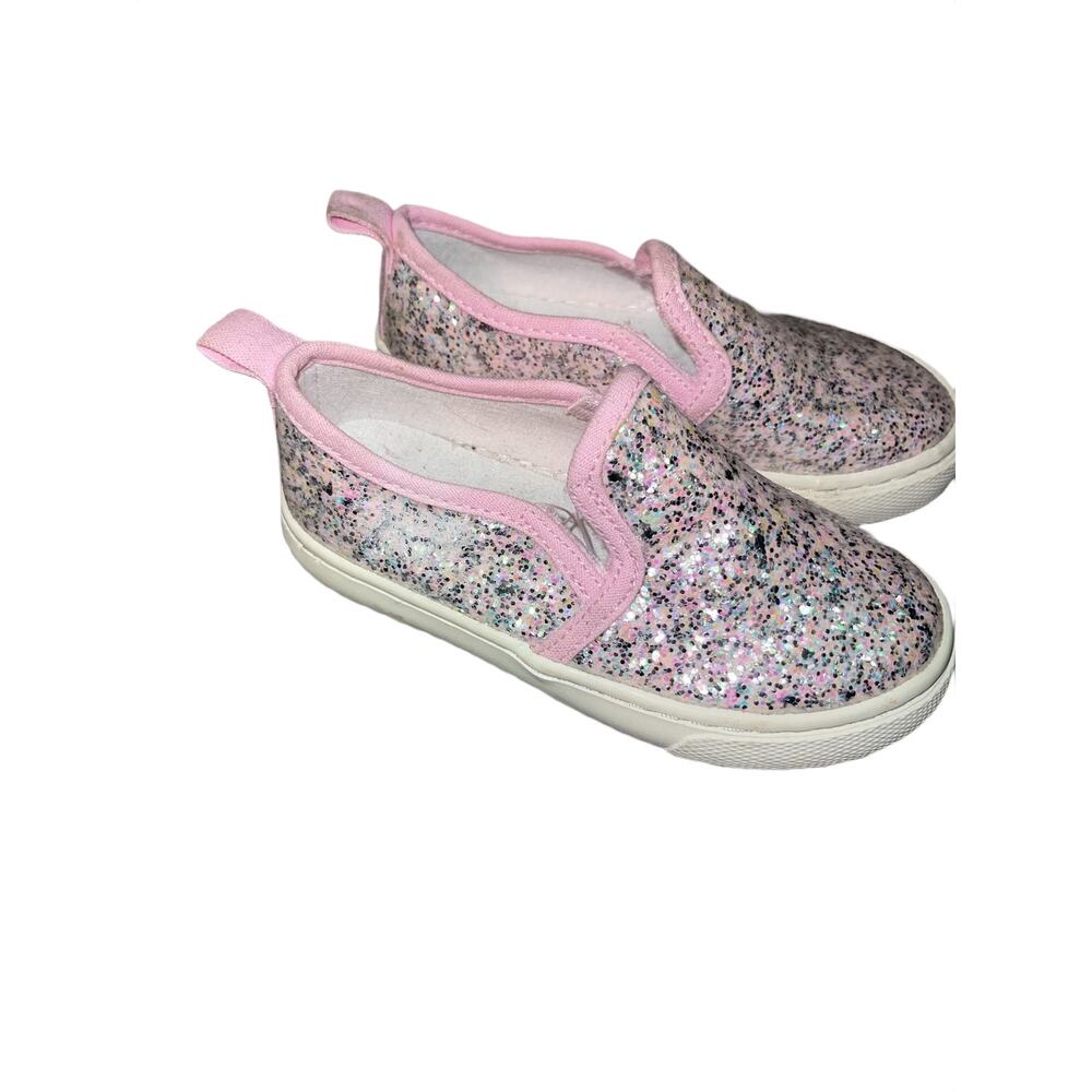 Girls Pink sparkle shoes size 8 - Picture 2 of 3